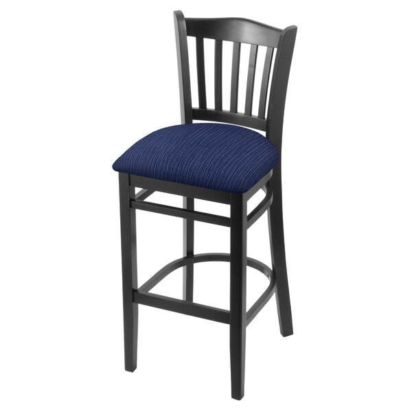 25" Counter Stool, Black Finish, Graph Anchor Seat